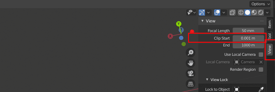 Blender clip start configuration