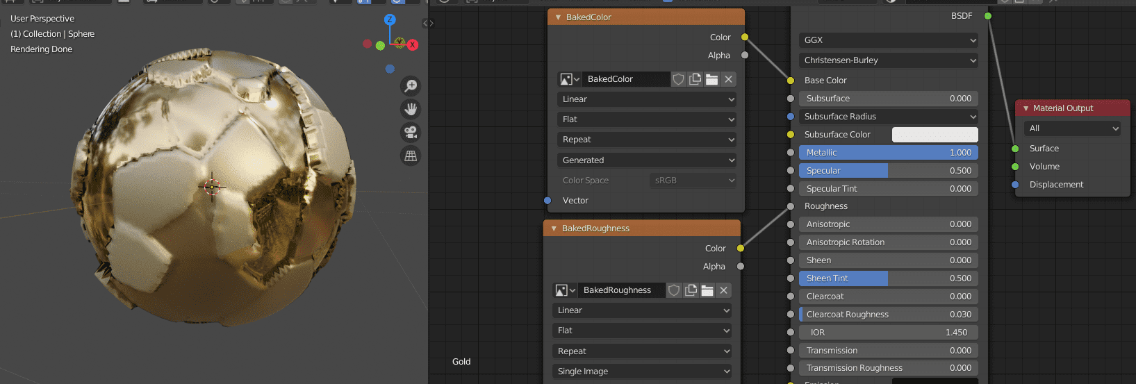Blender roughness bake