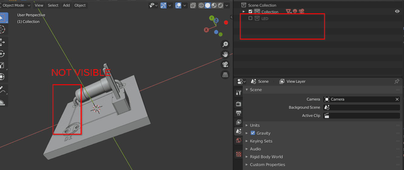 Blender hide collection