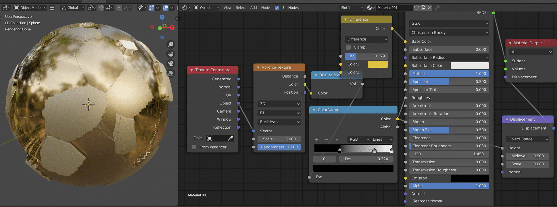 Blender Voronoi sync setup