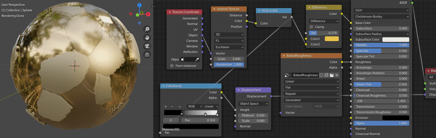 Blender roughness bake