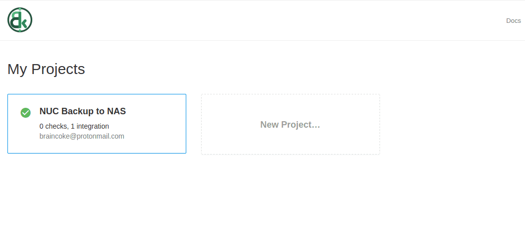 new project button